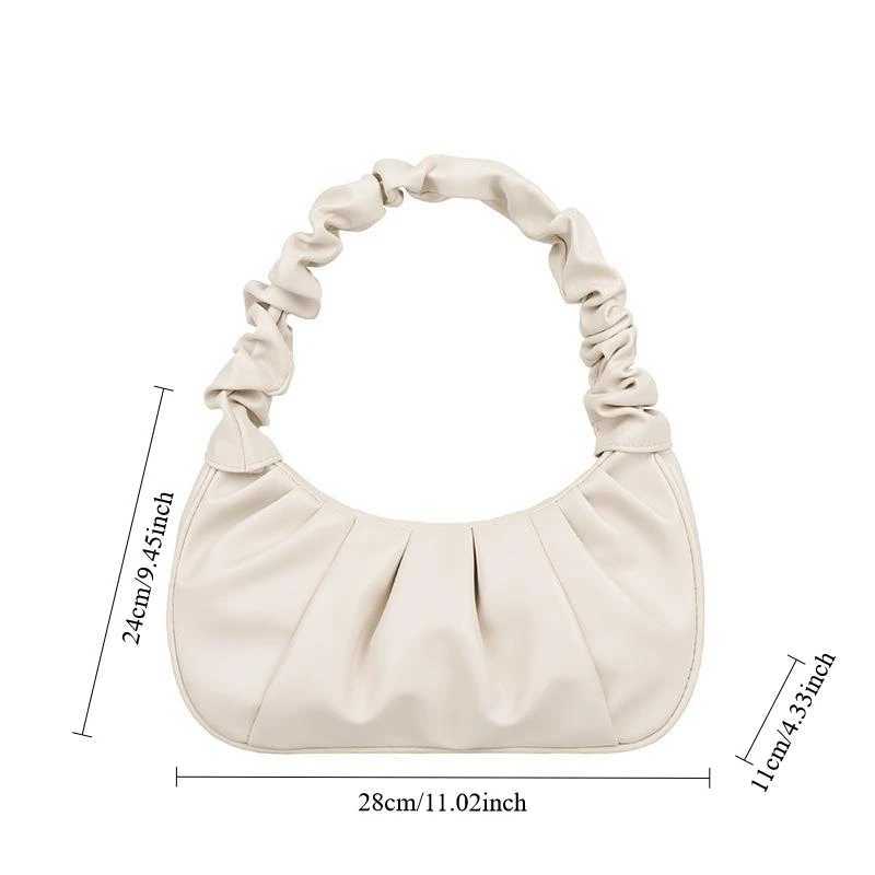 Design Mini PU Leather Dumpling Niche Clutch Bags for Women Fashion Knotted Female Retro Shoulder Bag Wrist Handbags and Purses XJ250627