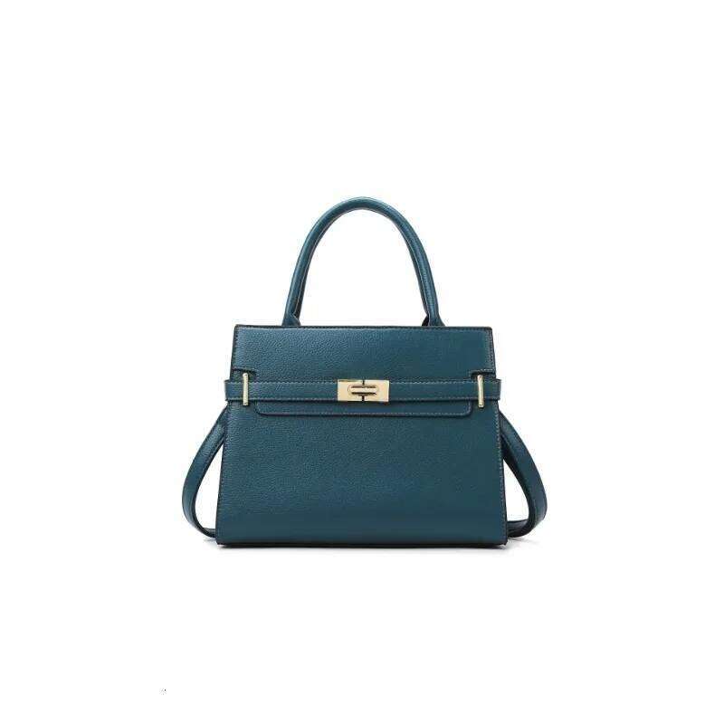 Women's soft leather handbag simple small square casual women's bucket fashionable single shoulder crossbody bag