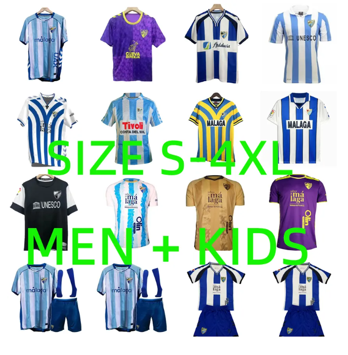24 25 26 Malaga Soccer Jerseys MOlaga 2024 2025 2026 MALAGUISTA ANTONITO C. DIONI CASTEL D.LARRUBIA Football Shirt camiseta de fUtbol 97 98 99 05 06 12 13 retro Men kids kit