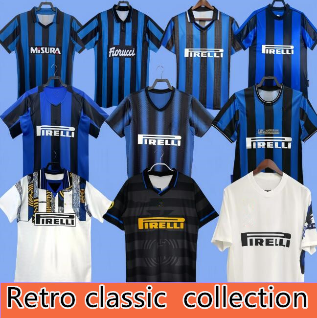 Retro InTeR MilAne soccer jerseys R9 Zanetti Matthaus 88 89 2009 2010 Vintage football shirts Milito Vieri SNEIJDER Bergomi Vieri Julio Cesar mens kids kit