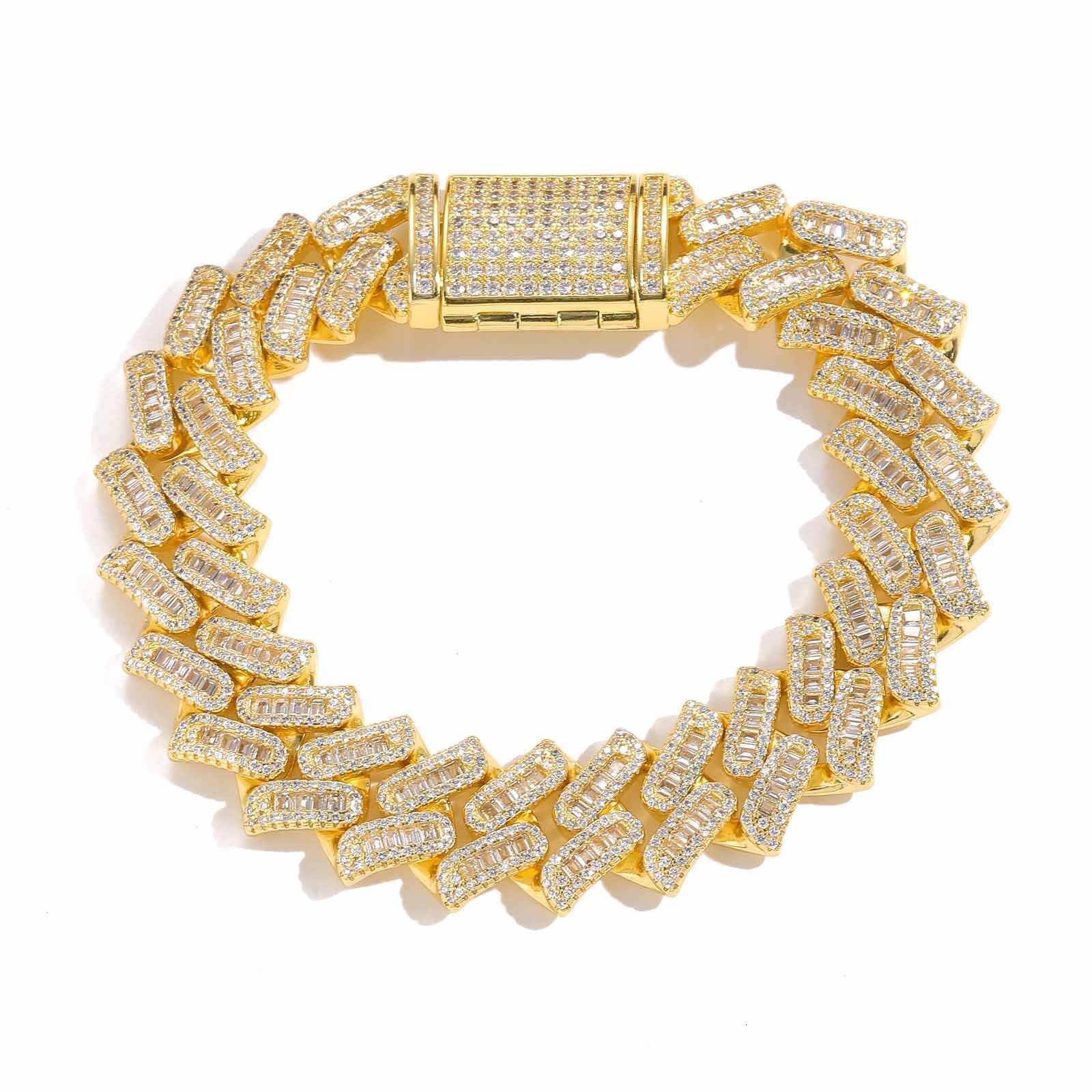 16MM Hip Hop Thorn Cuban Chain Luxury VVS Moissanite Iced Out Miami Clasp Men's Trendy Statement Bracelet Passes the Diamond Tester