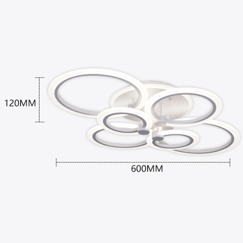 Designer Nordic Ceiling Light - Dimmable Warm/Cool White, Remote