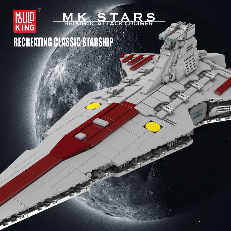 Mould King 21074 Star Plan Building Block The MOC Republic Attack Cruiser Model Assembly Star Fighter Toys Kids Christmas Gift R250627