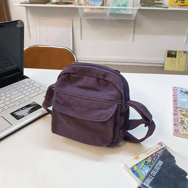 Fashion Small Canvas Crossbody Bags for Women 2025 Shoulder Phone Purse Girl Student Cotton Cloth Mini Female Handbags Flap