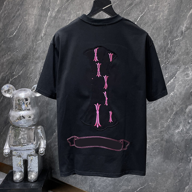 Chrome 25SS Summer Fashion Men's Shirt Designer T Shirt for Men and Women Cross Shirts Graphic Tee Tops Y2K Shirt for a Stylish Look