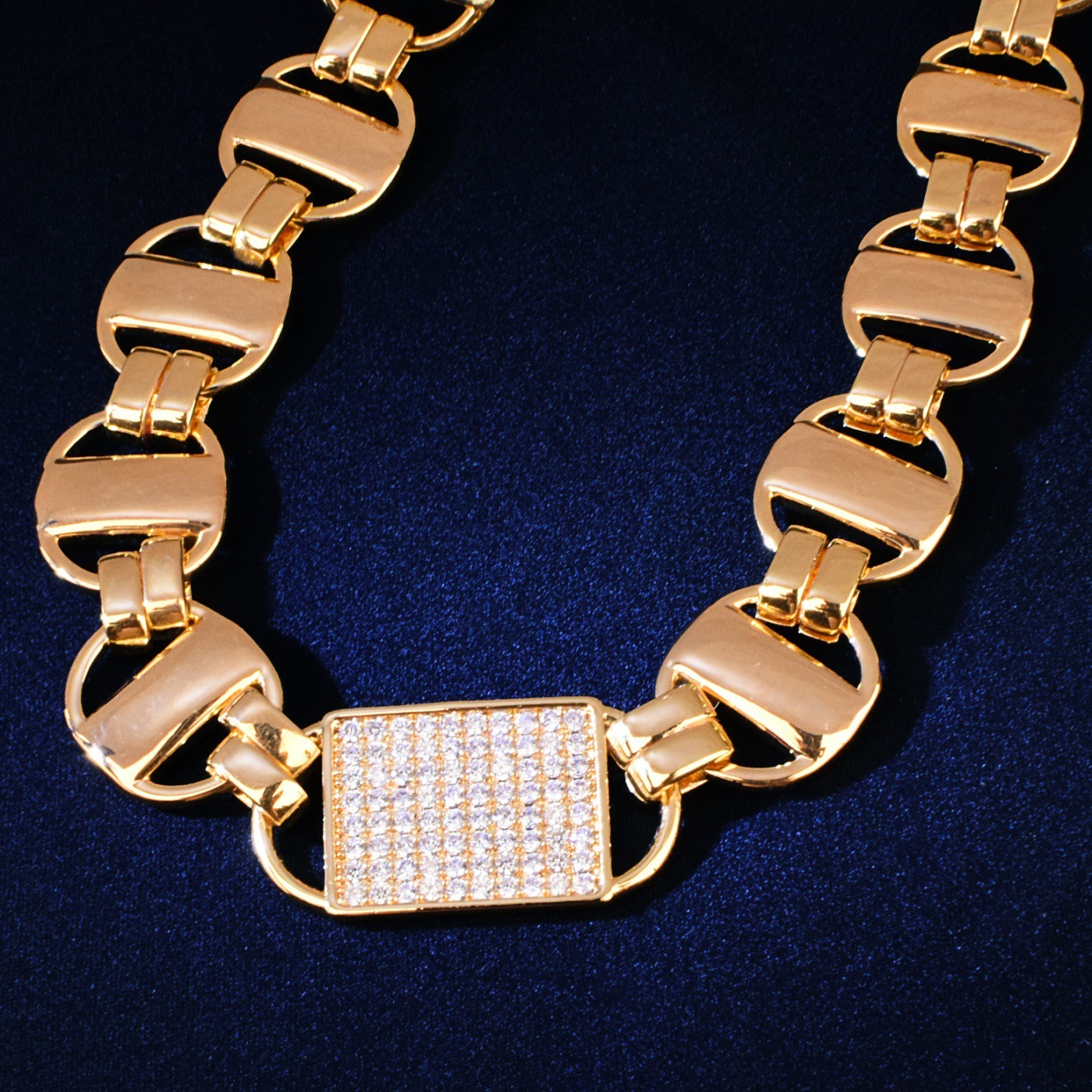 New Release 14mm Luxury VVS Moissanite Iced Out Hip Hop Square Chain Edgy Multi-Size Statement Jewelry Pass the diamond tester