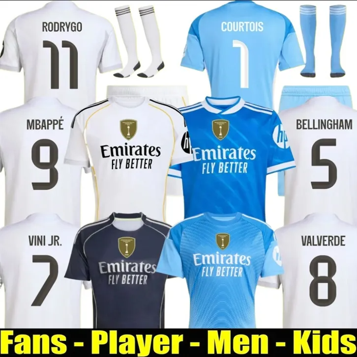 2025 2026 soccer jerseys 25 26 Real 4Th MadriDS football shirt CAMAVINGA Mbappe MODRIC VALVERDE Fourth camiseta men kids uniforms VINI JR BELLINGHAM ARDA GULER 9