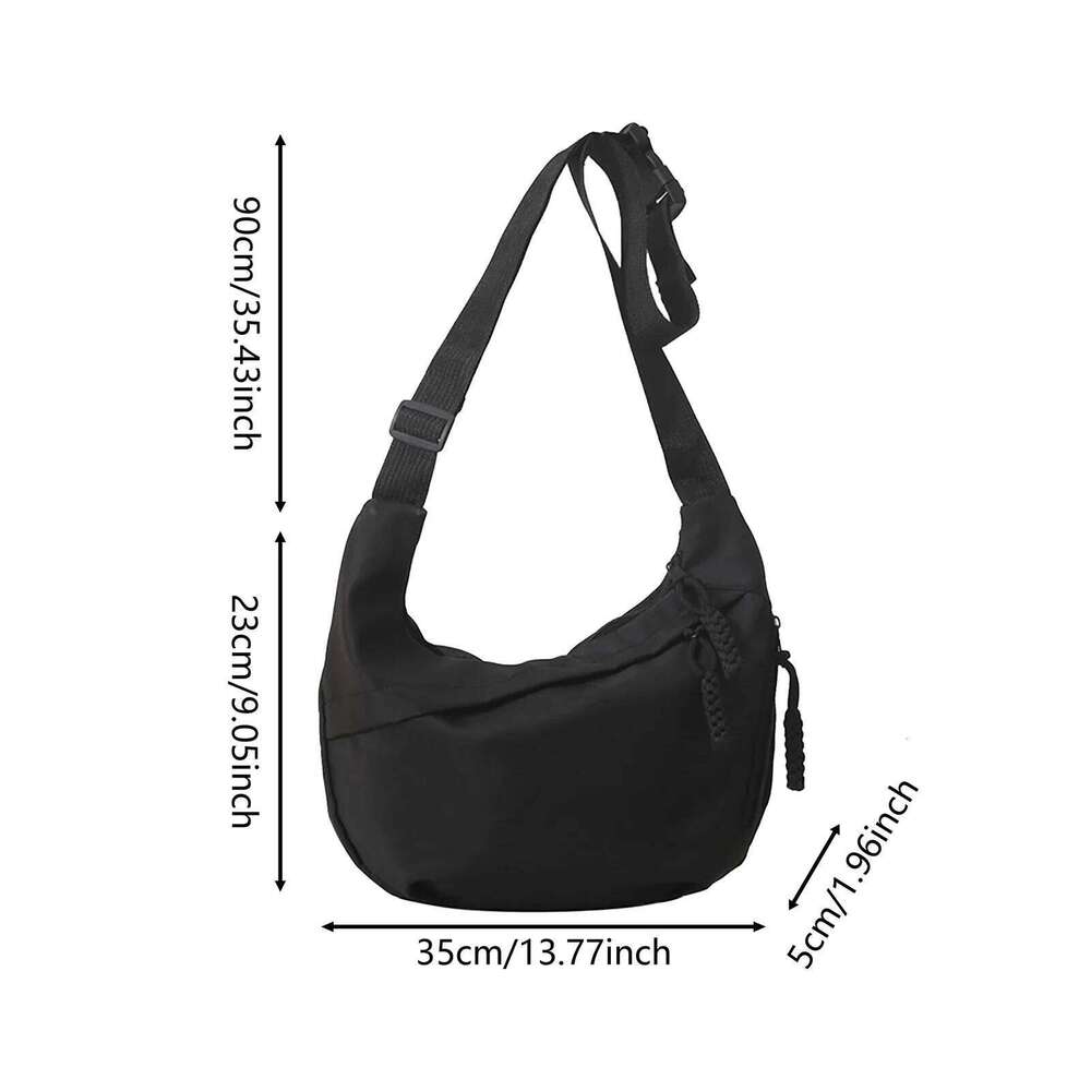 Casual Canvas Crossbody for Women Designer Black/White/Red Shoulder Bags Large Capacity Tote Men Travel Shopping Bag 2025