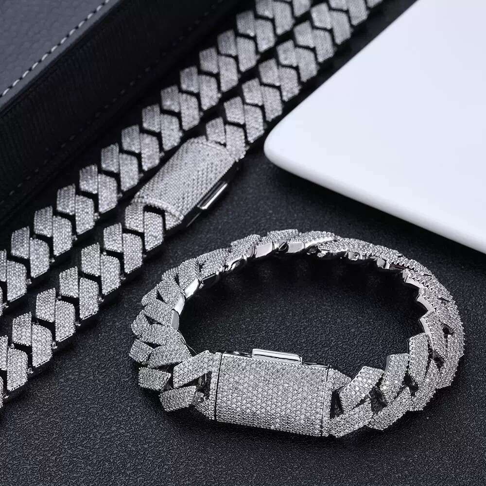 necklaces designer jewelry necklace cuban link chain Pendant Necklaces Iced Out Pass Dia Tester Sterling Sier Necklace Vvs Moissanite chains for men