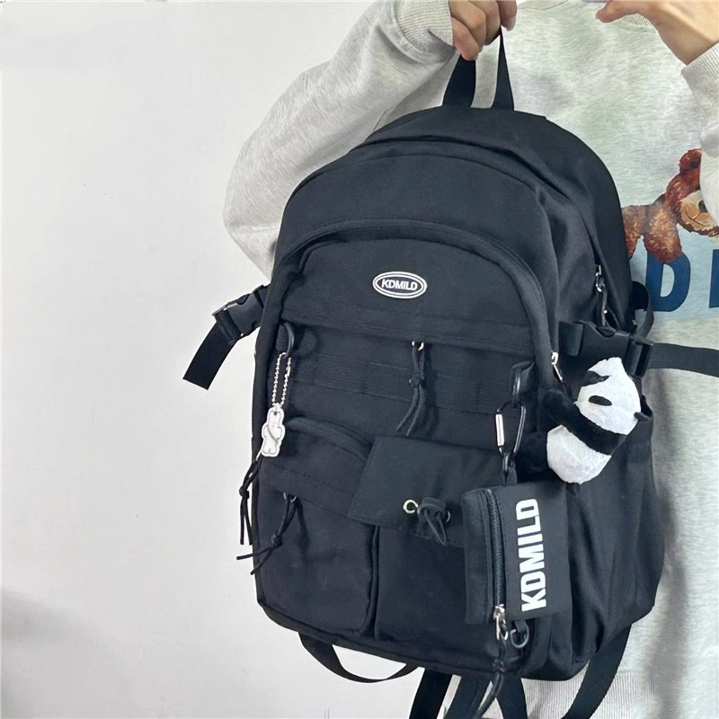 Free Shipping 2025 New Designer Bag INS Versatile Workwear Style Backpack For Female Students Large Capacity Japanese Style Double Shoulder Travel Bac