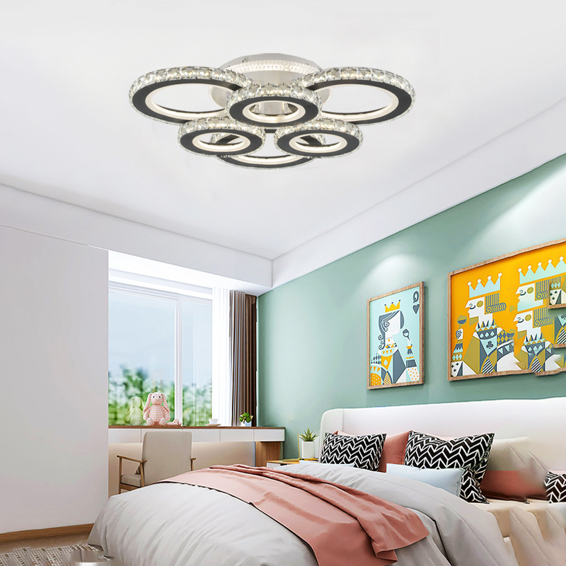 Decorative Round Ceiling Light - 3 Colors, Remote, Scandinavian Style