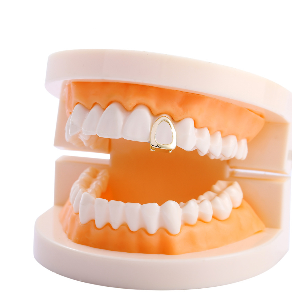 18K Gold Iced Out Full Diamond Moissanite Hip Hop Grillz Halloween Cosplay Vampire Fangs Accessor