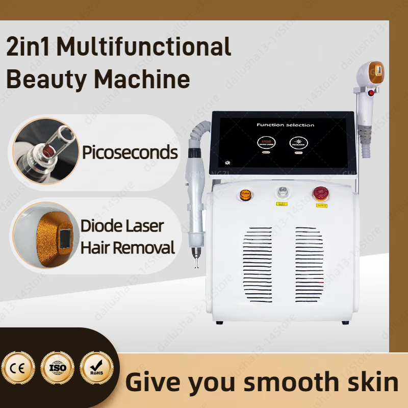3500W Portable 808nm Diode Laser Hair Removal Machine 2-in-1 Picosecond Tattoo Removal and Hair Removal High-intensity Pulse Beauty
