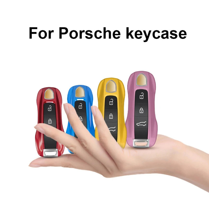 Solid color ABS For Macan 718 Taycan 911 cayman Boxster 971 Remote Smart car Key case cover car Accessories 250628
