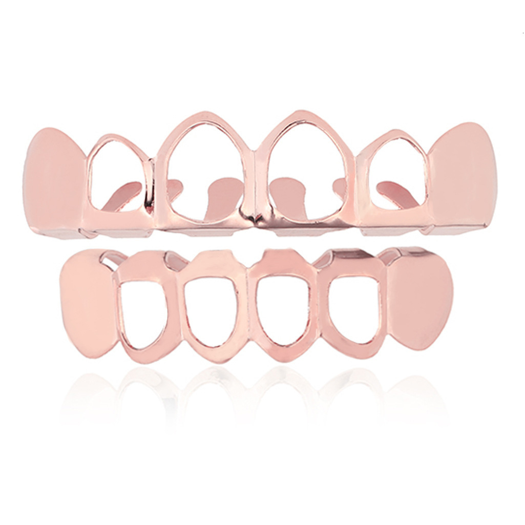 New Arrival 18k Gold Hollow Polished Hip Hop Men's Trending Grillz Accessories Rapper Costume Accessories