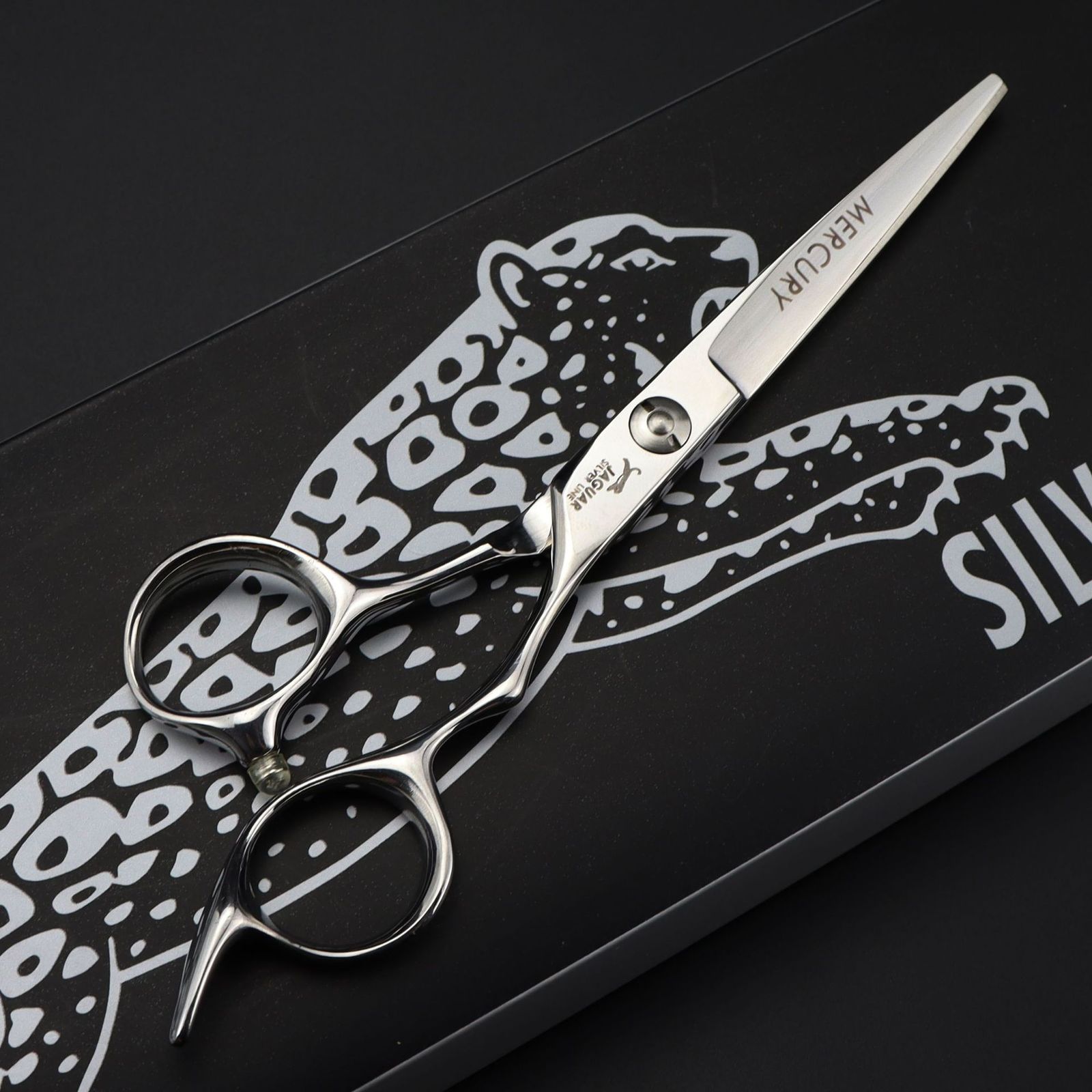 6.0inch German Thick Circle HQ-01 Leopard Style Hairdressing Scissors Haircut Scissors Flat Scissors Bangs Scissors Thinning Scissors