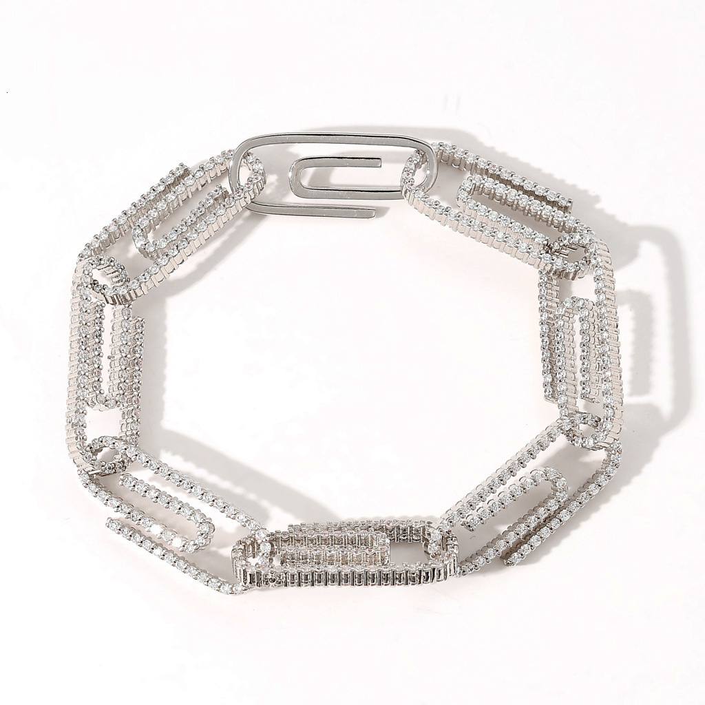 10MM Hip Hop Paperclip Clasp VVS Moissanite Iced Out Unisex Couple Choker Necklace Passes the Diamond Tester