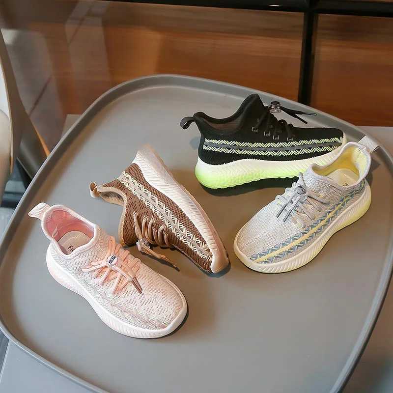 Kids Sneakers Sports Baby Soft Breathable Running Knitting Infant Teenage Boy Girl Lightweight Shoes Breathable Running Shoes XJ250628