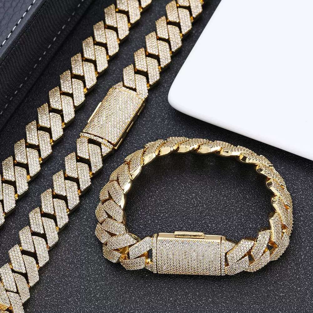 necklaces designer jewelry necklace cuban link chain Pendant Necklaces Iced Out Pass Dia Tester Sterling Sier Necklace Vvs Moissanite chains for men