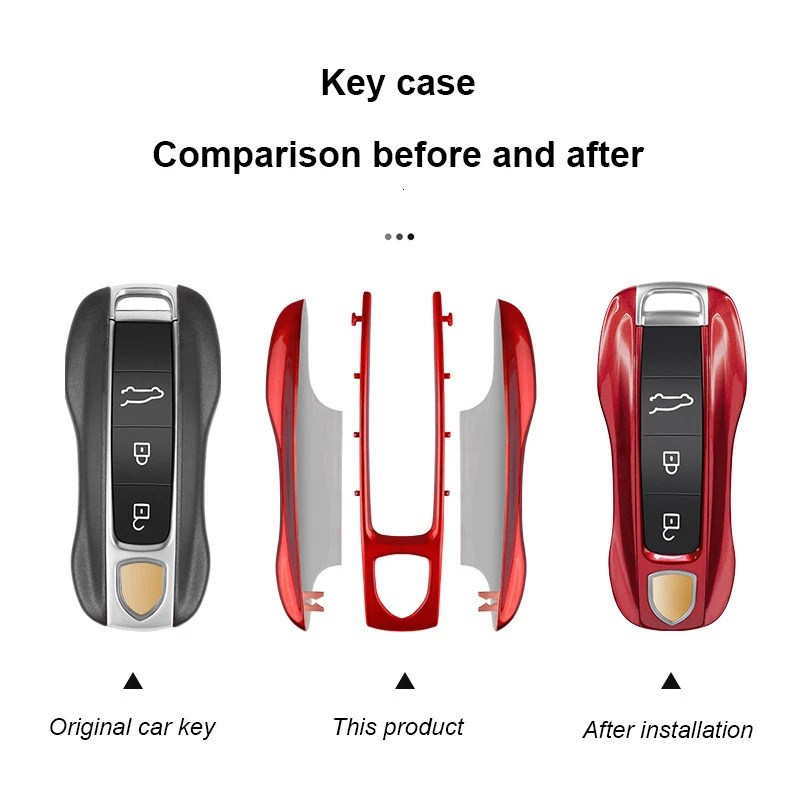 Solid color ABS For Macan 718 Taycan 911 cayman Boxster 971 Remote Smart car Key case cover car Accessories 250628