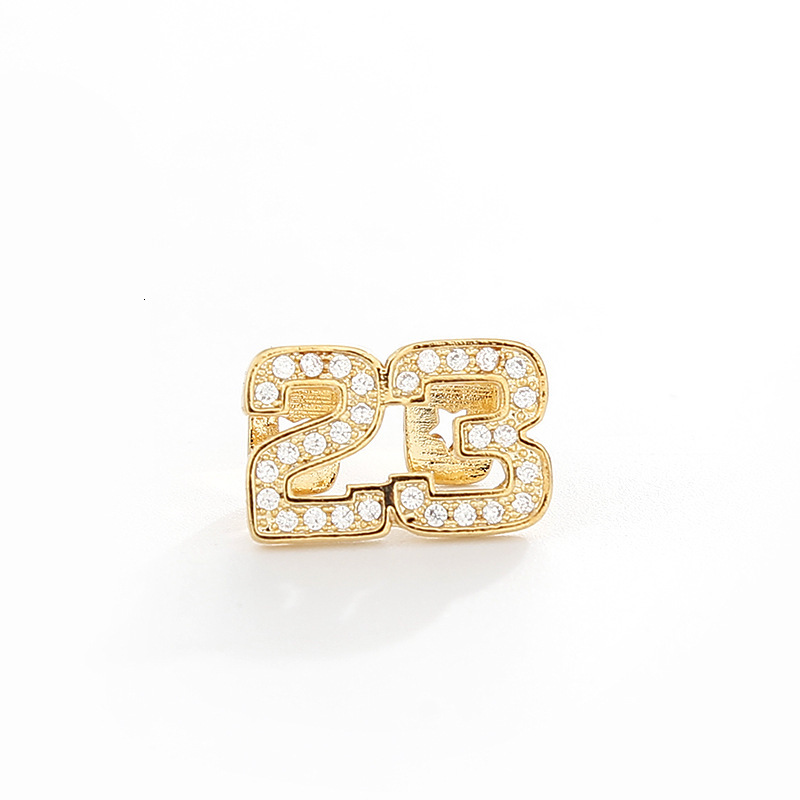 New Arrival Hip Hop Double Teeth Iced Out Jordan 23 Number Design Grillz Accessories Rapper Costume Accessories Pass the diamond tester