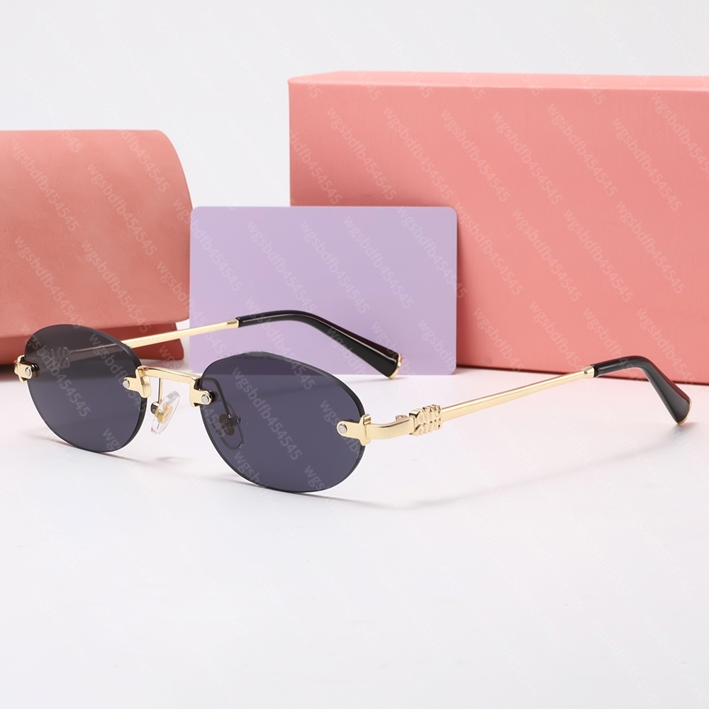 Womens Oval Frame Designer Sunglasses Women Metal Mirror Legs Polarizing Lens Sunglasses Retro Small Round Frame Sexy Little Women Glasses