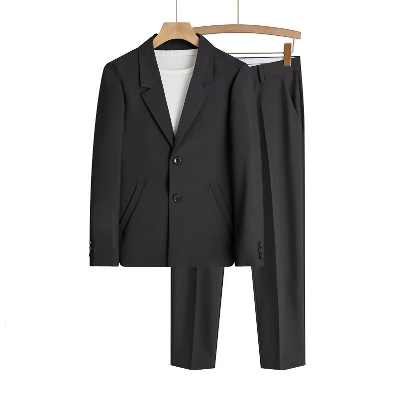 Spring and Autumn New Style Light Mature Wind Blazer Men Loose Trend DK Uniform Top Chic Handsome Suit Set