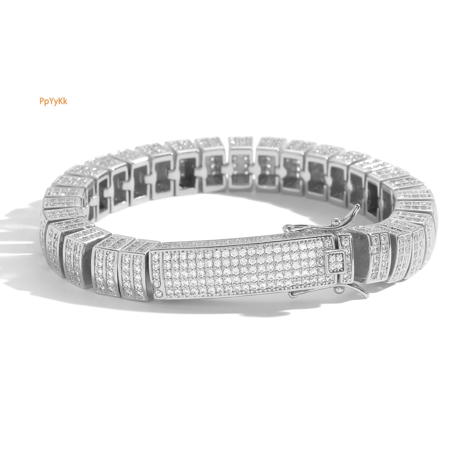 10MM New Hip Hop Bamboo Joint Cuban Chain VVS Moissanite Iced Out Men's Streetwear Statement Collarbone Bracelet Passes the Diamond Tester