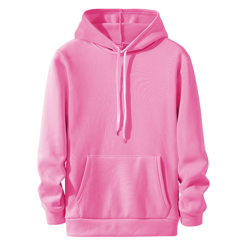 2022 Spring Autumn Winter Casual Hooded Solid Color Men's Sweatshirt Trendy Turn-down Collar Fleece Long Sleeve