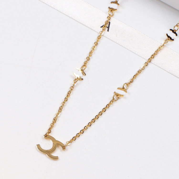 Top Quality Stainless Steel Luxury Necklace Earrings Many Simple Letter Pendants Fashion Style Designer Necklaces Women Set For Party Wedding Gift