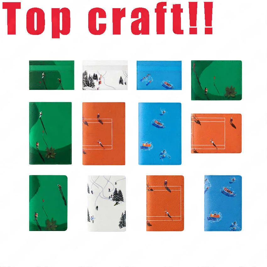 golf card holder holiday sports series swimming ski style football model card holder passport bag designer eallet golf wallet swimming wallet ski walle s4