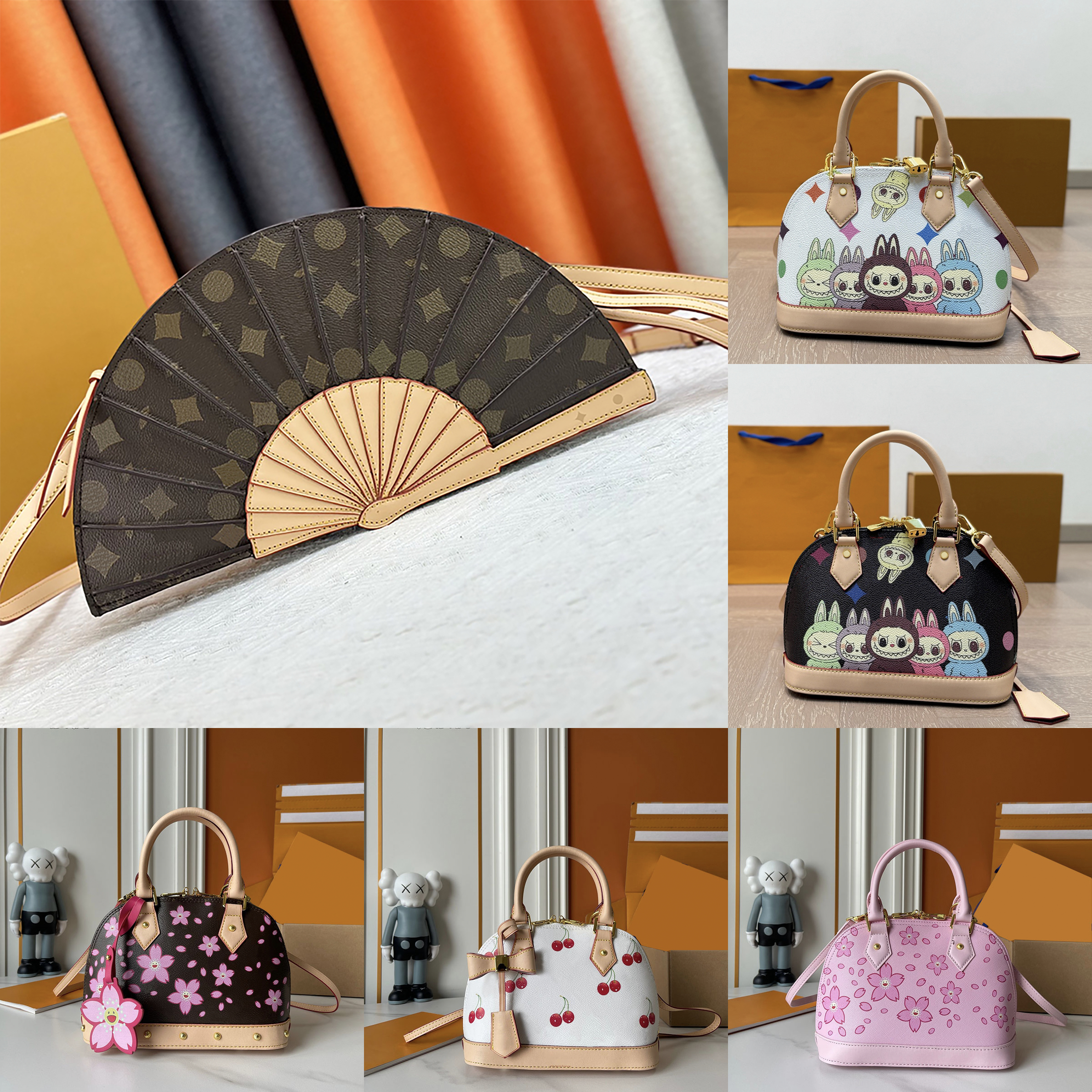 Ladies Fashion Casual Designe Fan Totes Clutch Top Handbag Shoulder Bag Crossbody TOP Mirror Quality M14804 Pouch Purse