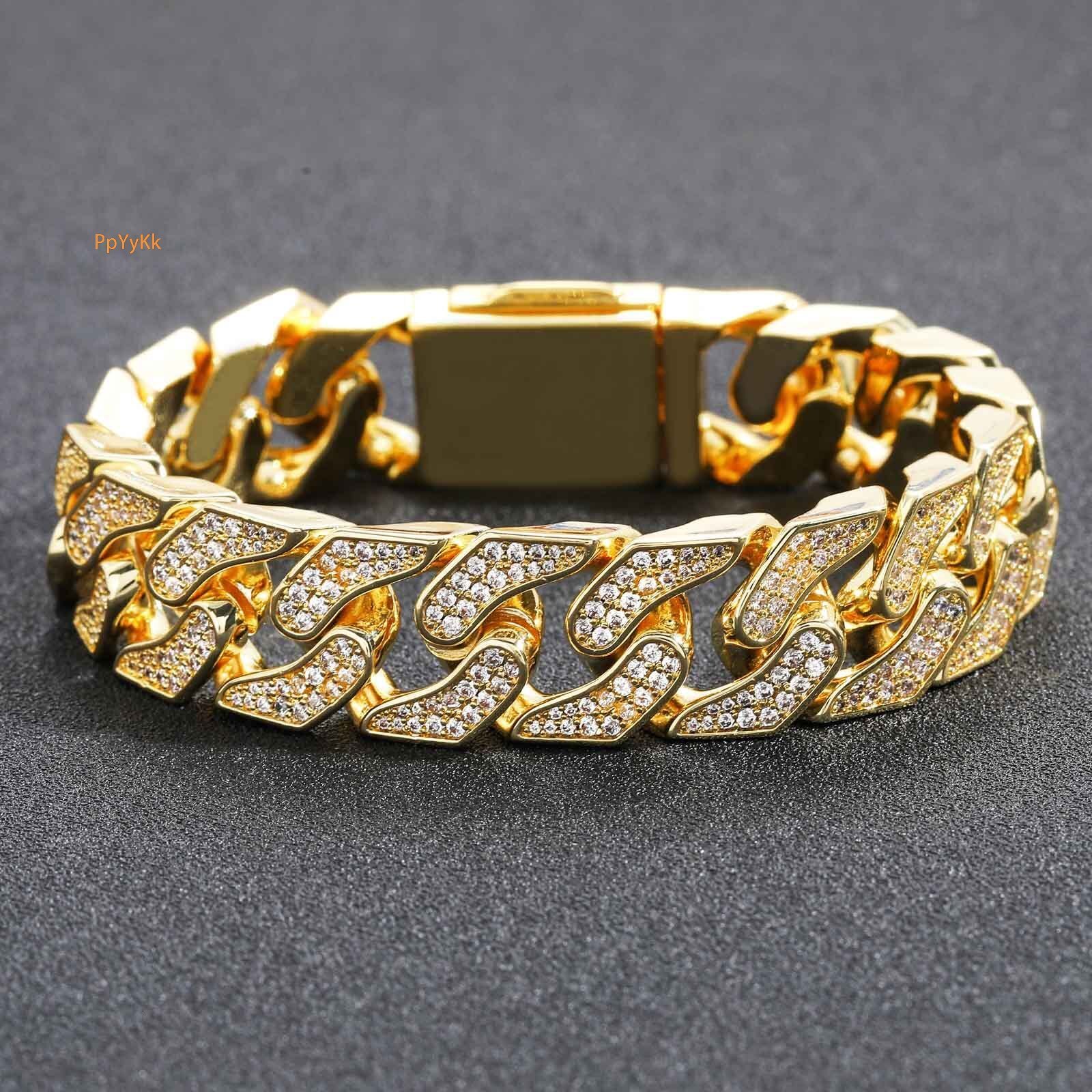 16MM Luxury VVS Moissanite Iced Out Geometric Cuban Chain Hip Hop Statement Jewelry Passes the Diamond Tester