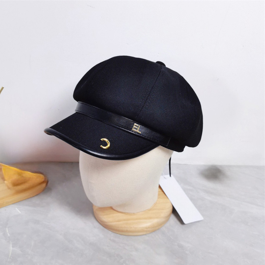 Designer Berets Hat Spring Autumn Solid Beret Letter Geometric Patterns Octagonal Cap Women Casual Hats Fashionable Retro Pumpkin-shaped Cap Daily Outfit