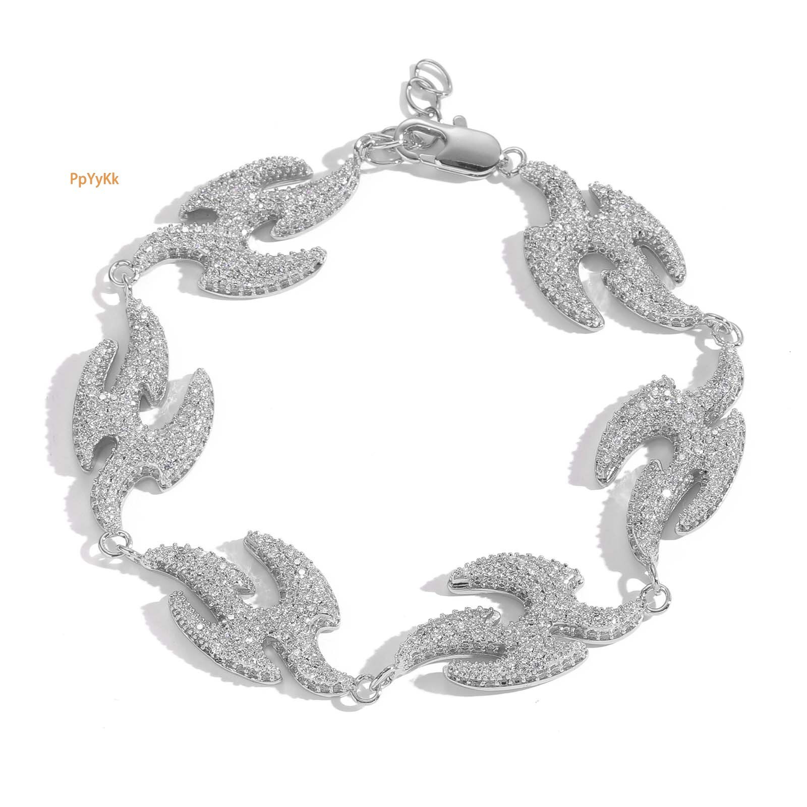 New Unisex Hip Hop Swallow Bracelet VVS Moissanite Iced Out Geometric Irregular Swallow Statement Jewelry Passes the Diamond Tester