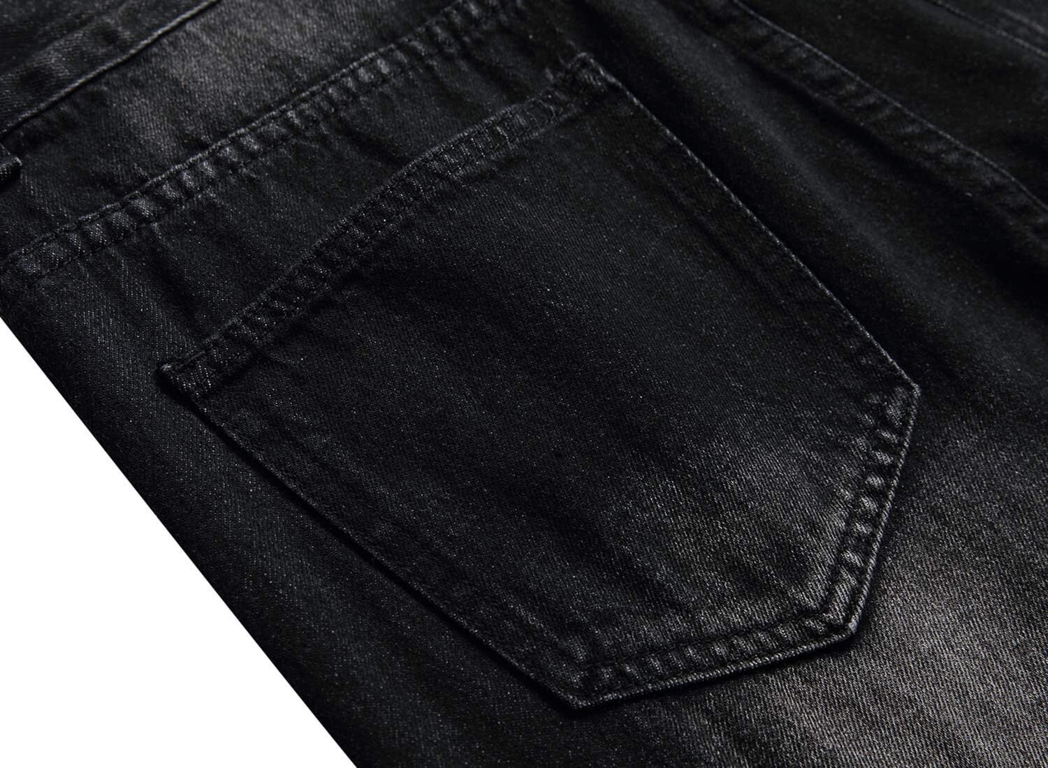 Designer jeans, luxurious pants, sporty and casual pants, men's worn-out jeans, retro washed slim-fit straight-leg jeans, blue jeans, torn trouse