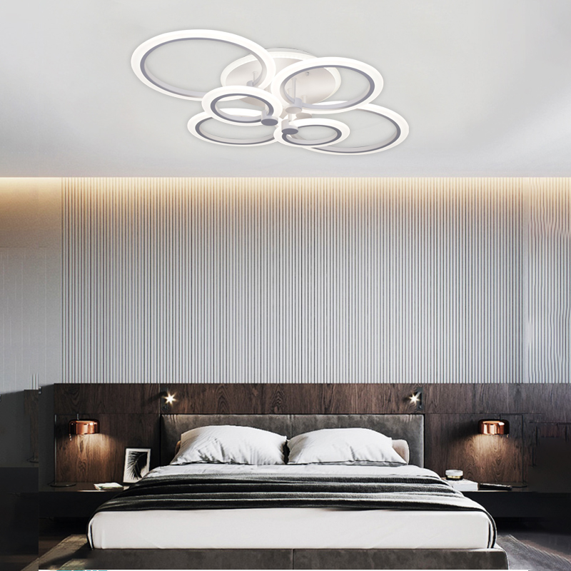 Designer Nordic Ceiling Light - Dimmable Warm/Cool White, Remote