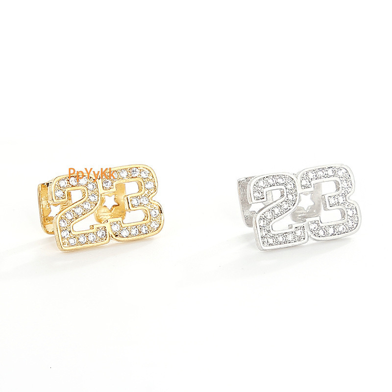 New Arrival Hip Hop Double Teeth Iced Out Jordan 23 Number Design Grillz Accessories Rapper Costume Accessories Pass the diamond tester