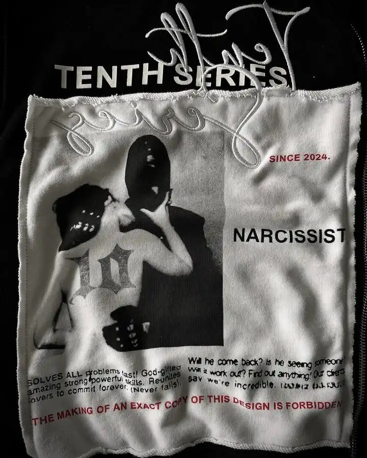 Streetwear Tenthseries Zip Hoodie Y2K Mens Womens Clothes Patch Letter Embroidered Oversized Hoodie Sweatshirt Casual Jacket 250627