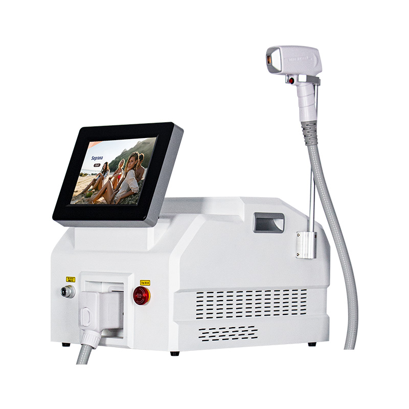 Professional Soprano Portable 3 Wavelengths 808NM 755NM 1064NM Diode Laser Permanent Hair Removal Cooling Painless Machine