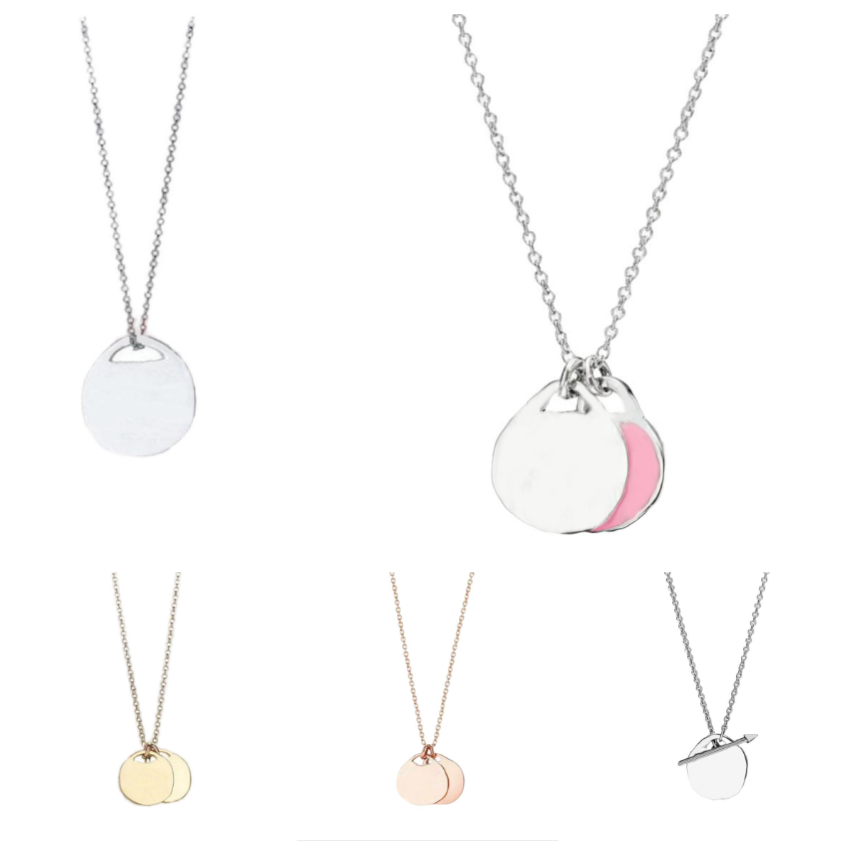 Love designer necklace Womens heart necklaces designer plated silver Gold chain arrow Double Pendant Necklace luxury jewelry women zh350