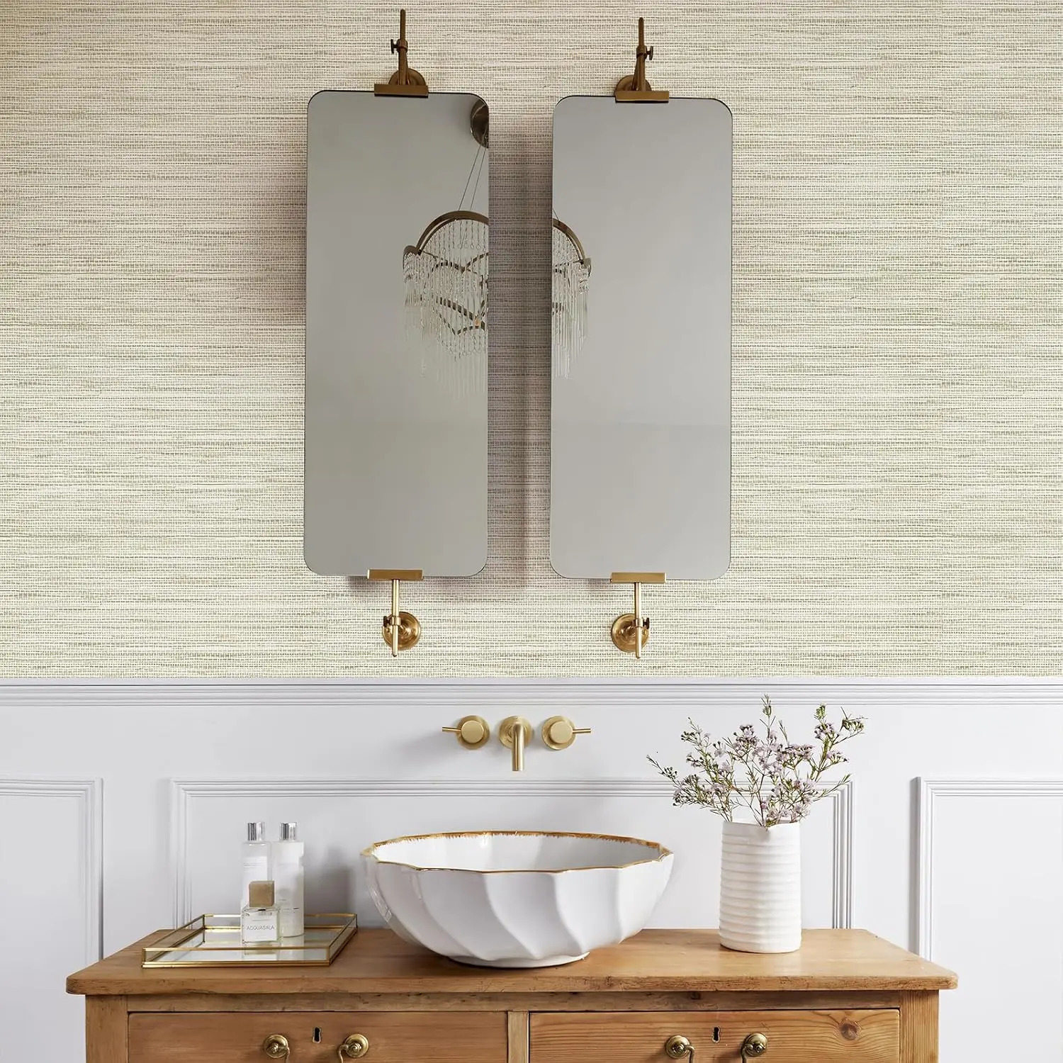 Grasscloth Peel and Stick Wallpaper Cream Grassweave Self Adhesive Wallpaper Textured Stick on Wallpaper Removable Contact Paper 250624