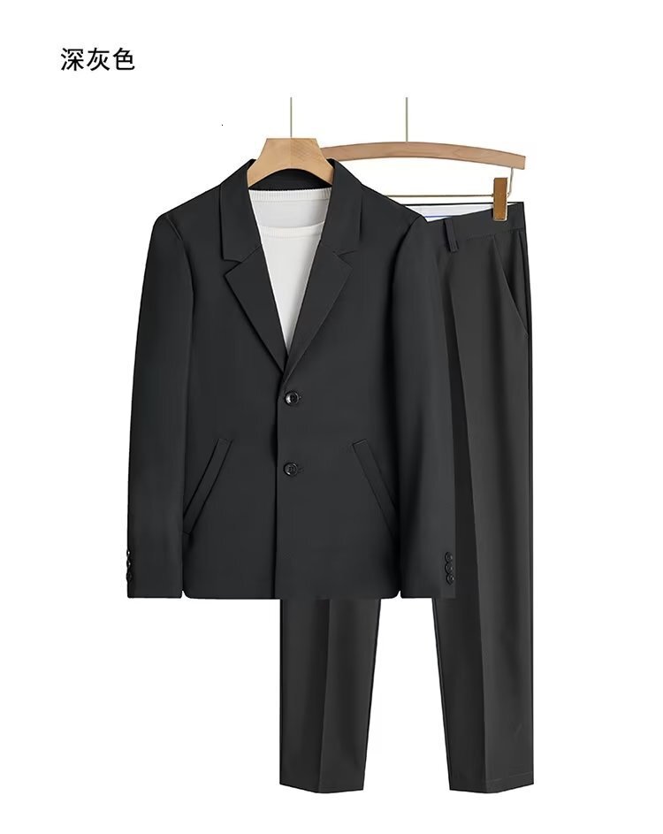 Spring and Autumn New Style Light Mature Wind Blazer Men Loose Trend DK Uniform Top Chic Handsome Suit Set
