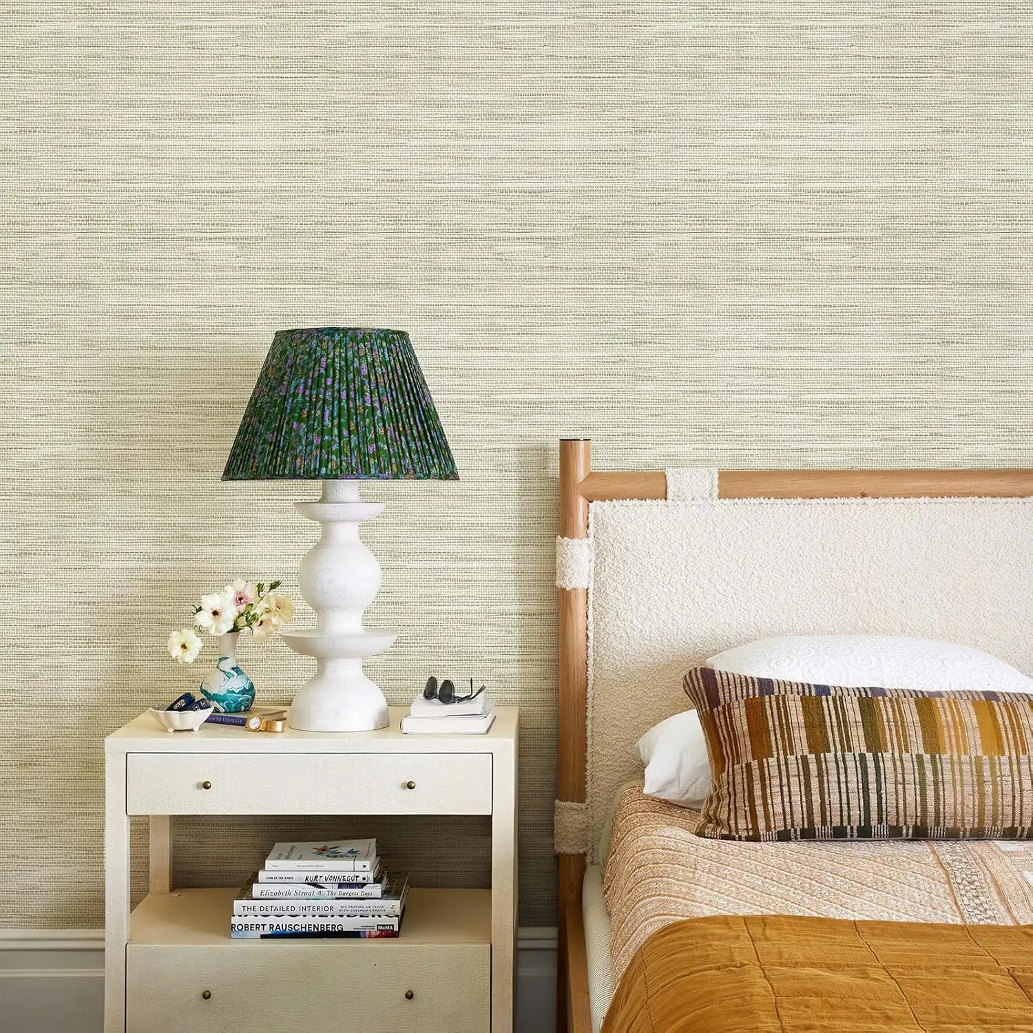 Grasscloth Peel and Stick Wallpaper Cream Grassweave Self Adhesive Wallpaper Textured Stick on Wallpaper Removable Contact Paper 250624