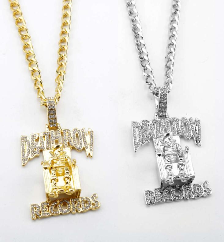 Link Deathrow prisoner necklace trend hip hop death row Zircon Pendant3837852