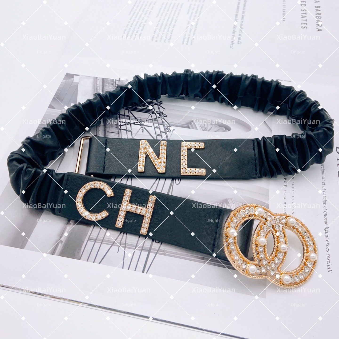 Famous Brand Elastic Rubber Belt Women Classic Luxury Party Belts Sheepskin Black Rope Fashion Waistband For Girl Gifts Skirt Girdle