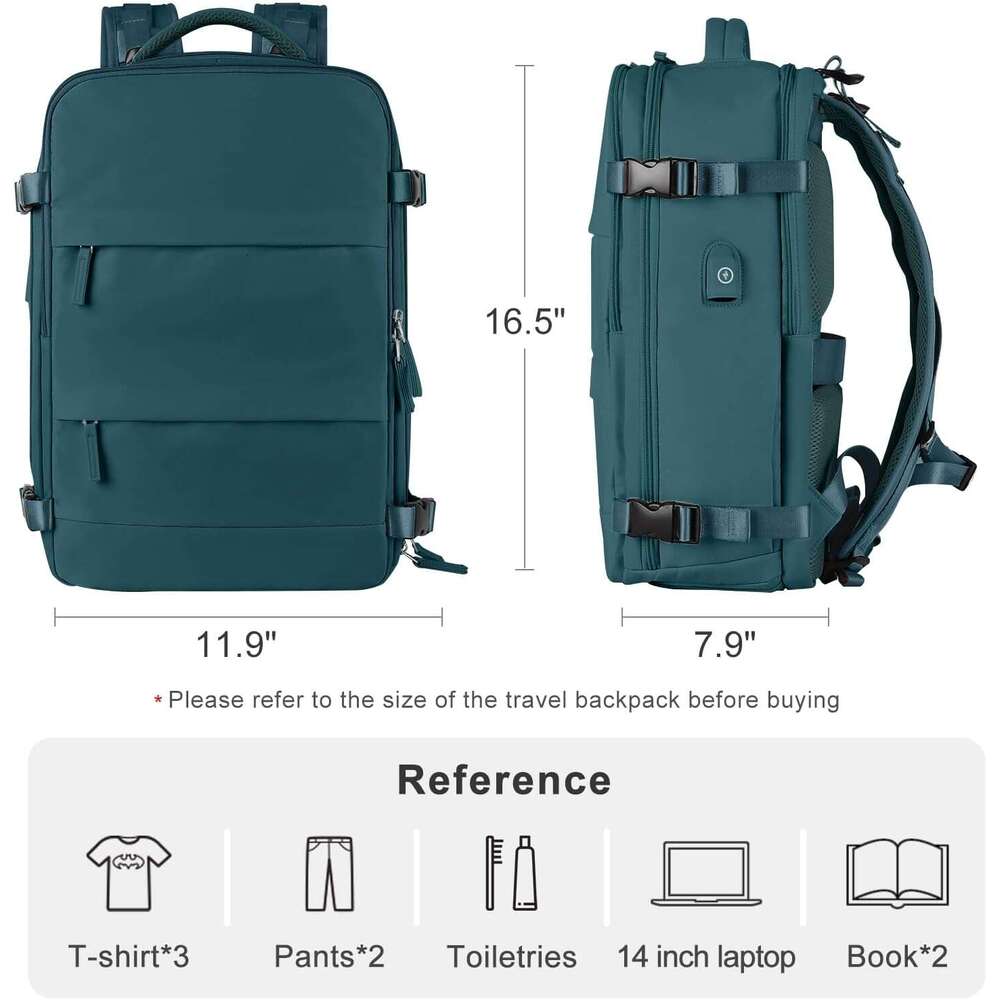 coofay Travel For Women Men Airline Carry On Flight Approved Waterproof Sports Lage Casual Daypack Small Hiking Backpack