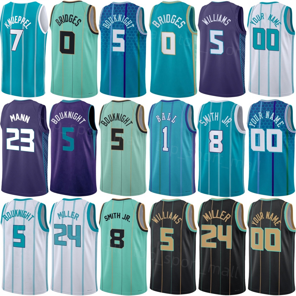 Print 25 26 Draft Basketball Kon Knueppel Jersey 7 Liam McNeeley 33 LaMelo Ball 1 Brandon Miller 24 Miles Bridges 0 Mark Williams 5 Tre Mann 23 Nurkic Child Women Mens