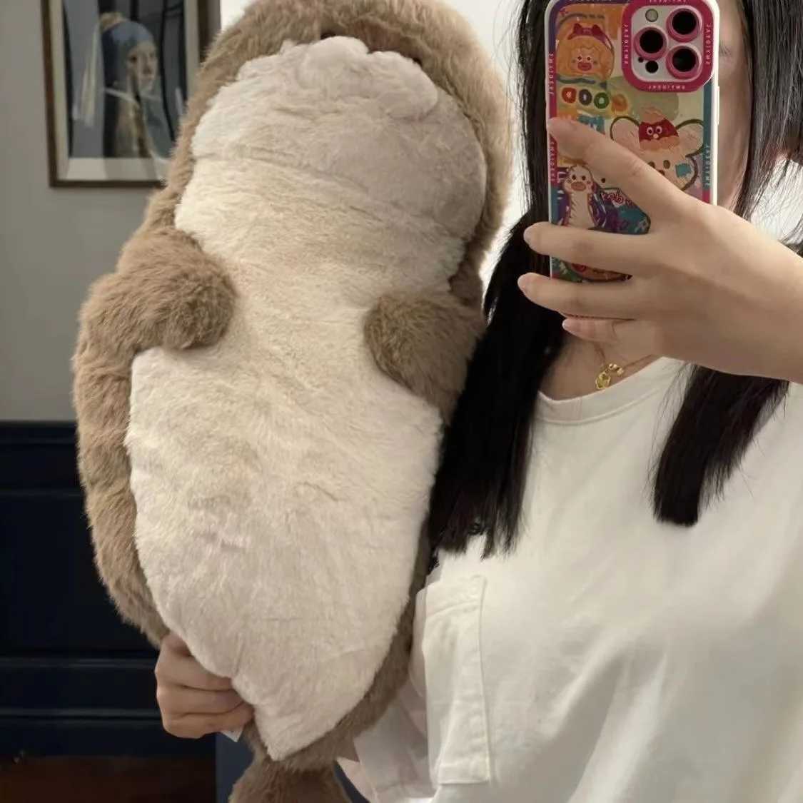 Kawaii Cartoon Sea Creature Sea Otter Plush Doll Pillow Blue Seal Sea Otter Stuffed Animal Birthday Gift For Boys And Girls Y250627