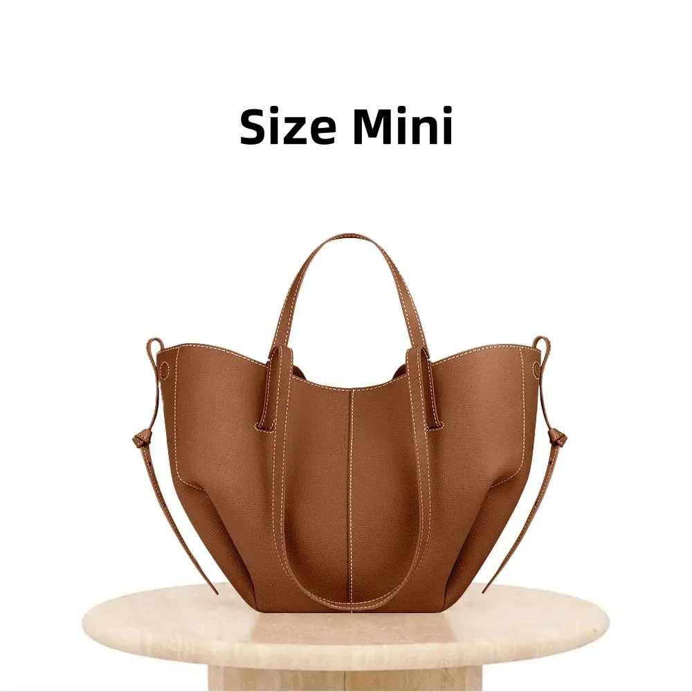 Designer Half Moon Smooth Shoulder Cyme Tote Underarm Fashion Women Tonca Cross Body Bag Mini Purse Textured Leather Hobo Bags